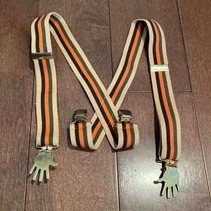 Vintage striped suspenders